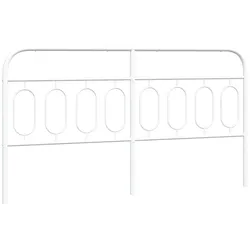 vidaXL Ersatz-Kopfteil Metall Weiß 193 cm