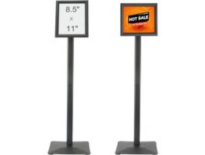 VEVOR Informationsständer mit Metallsockel 279 x 216 mm Infoständer Verstellbarer Blickwinkel per Drehknopf Posterständer, Robuster Bodenstehender Schilderhalter Aufsteller für Displays, Werbung