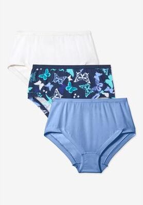 Plus Size Women's 3-Pack Comfort Leg Brief by Comfort Choice in Butterfly Pack (Size 16)