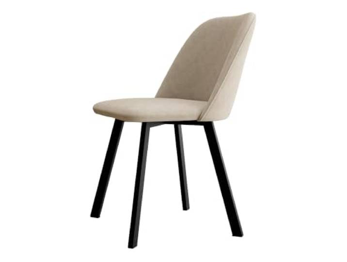 Mirjan24 Esszimmerstuhl K109 (Schwarz/Uttario 2978) Stuhl mit Velvetstoff, pulverbeschichteten Metallbeinen, maximale Belastbarkeit: 150 kg, B/H/T: 47/80/58 cm
