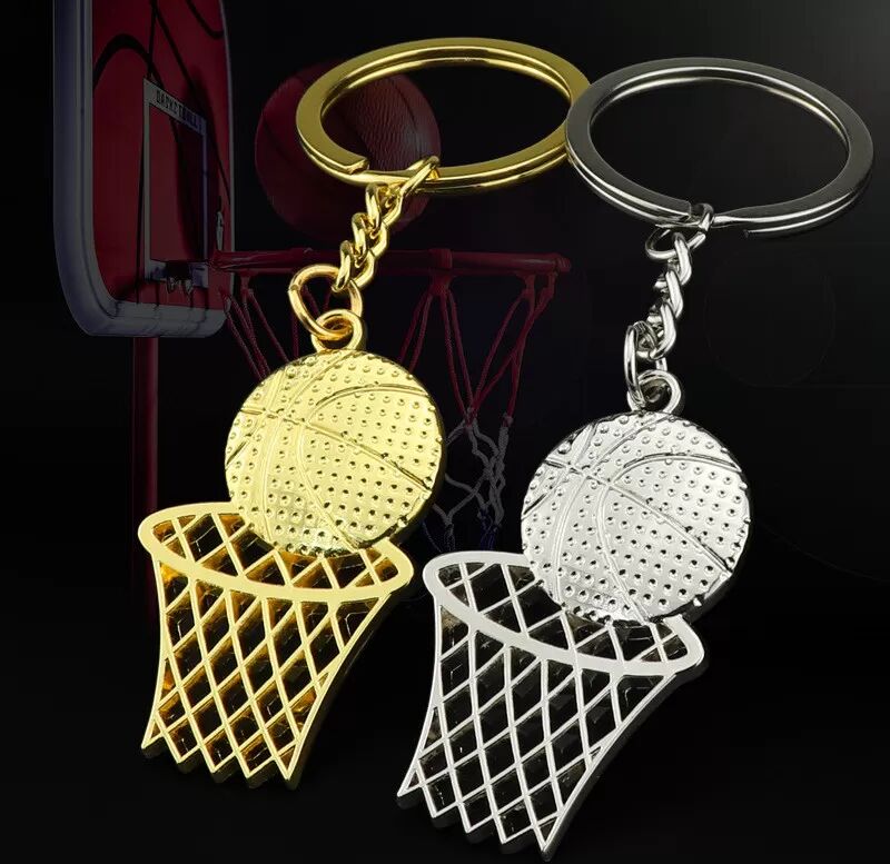 INF Basketball Schlüsselanhänger NBA Fan Geschenk Silber