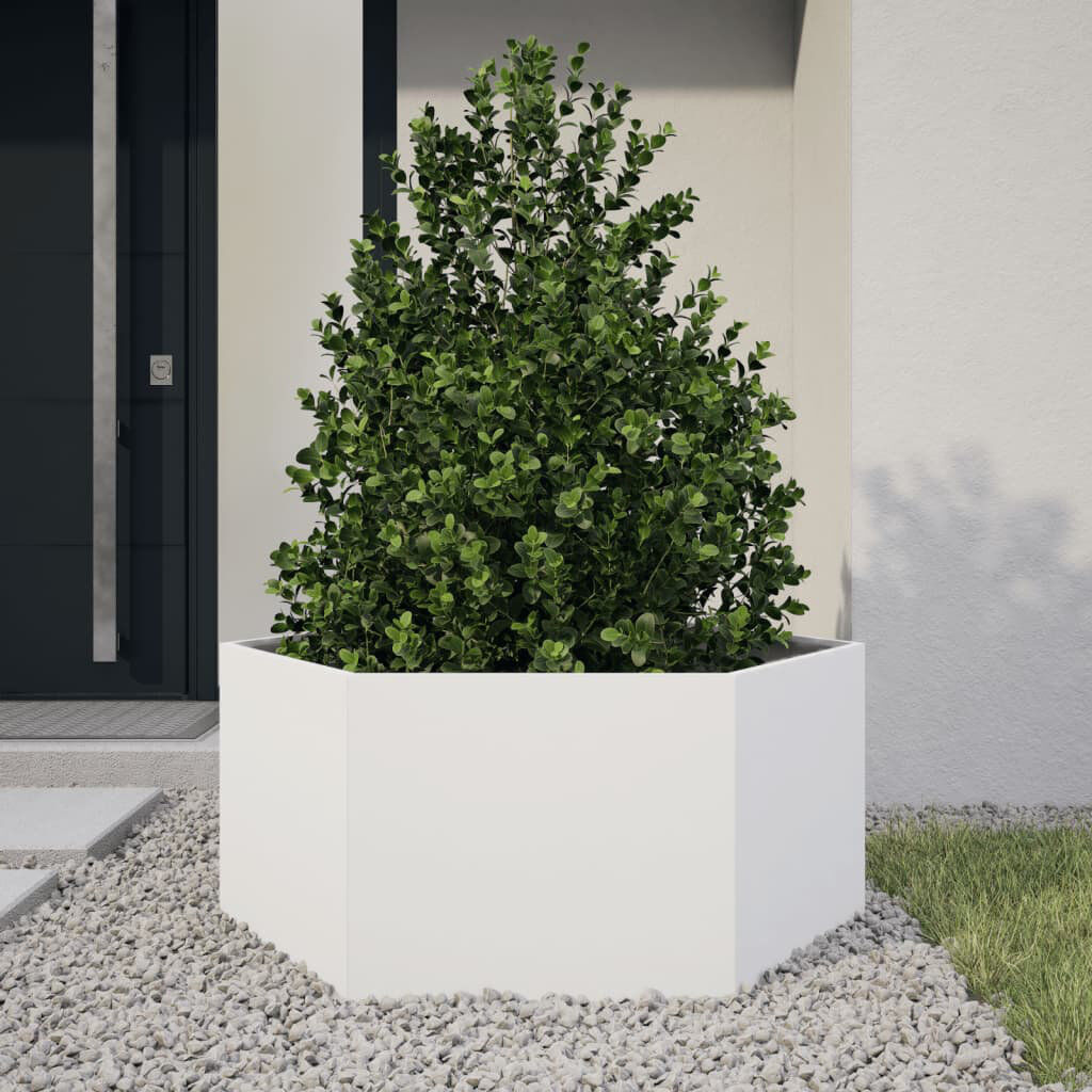 vidaXL Planter Box White 45cm H x 104cm W x 90cm D