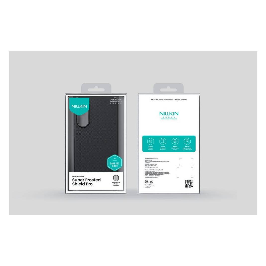 Nillkin Super Frosted Shield PRO für Samsung S25 Edge, Schwarz/Schwarz (Samsung Galaxy S25 Edge) (59929862)