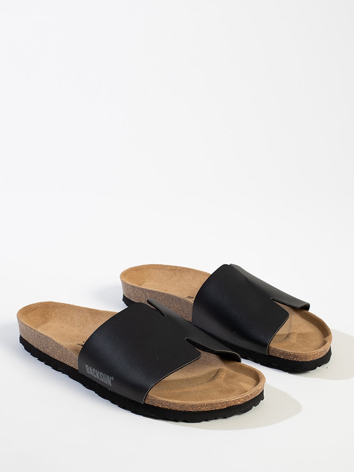 BACKSUN Pantoletten "Djila" in Schwarz - 36
