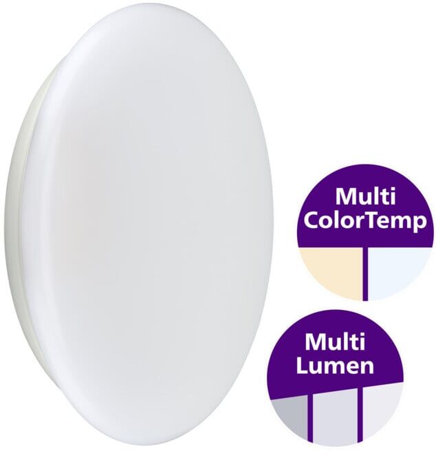 Philips Lighting Applique et plafonnier LED ML, MC, capteur WL060V 22W 2200lm blanc (76753999)