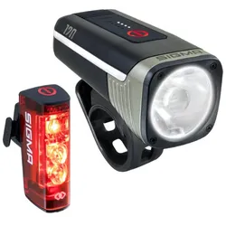 SIGMA SPORT LED Akku Set Scheinwerfer Aura 120 + Rücklicht Hiro 50 US