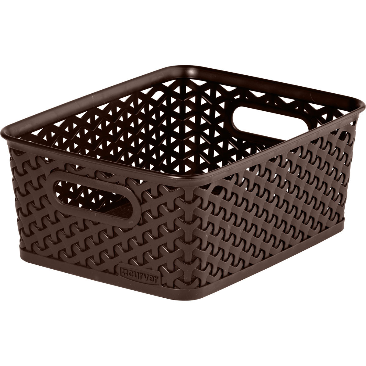 Curver Opbergbox Rattan Y Stijl, Bruin, Open Weave Plastic