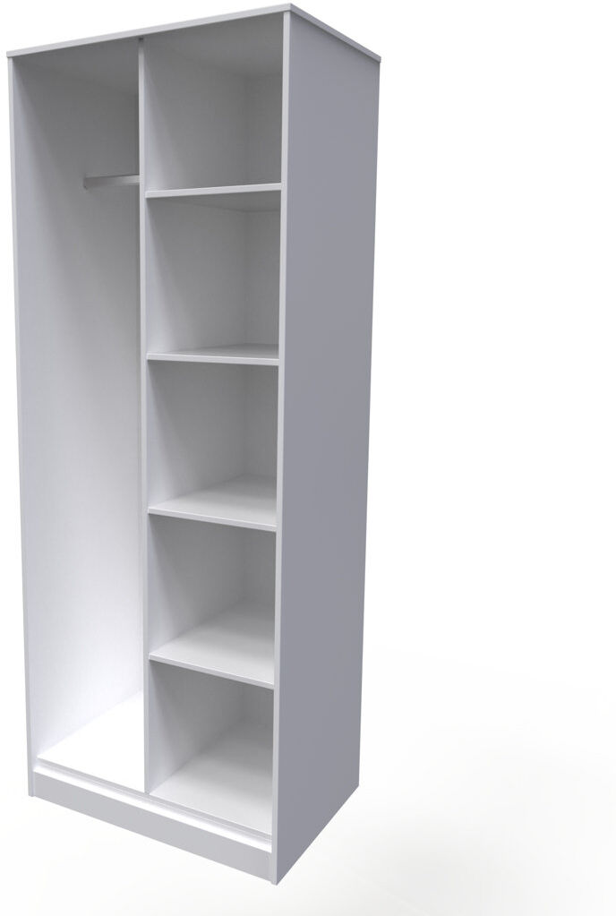 Welcome Furniture Fully Assembled 3 Door Wardrobe Chrome 196cm H x 74cm W x 53cm D