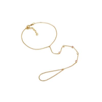 Schmuckset ELLI "Armband Hand Chain Handkette Armband 925 Silber" Gr. 16, weiß, Schmuck_Sets, Damen, 16, Schmuckset
