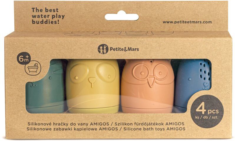 Petite&Mars Amigos jouet aquatique 6 m+ 4 pcs