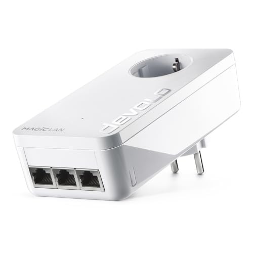 devolo Magic 2 Triple Powerline-adapter, wit, tot 2.400 Mbit/s, 3 Gigabit-aansluitingen