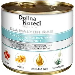 Dolina Noteci PREMIUM für Hunde kleiner Rassen mit Kalbstomaten und Nudeln 6x185 g