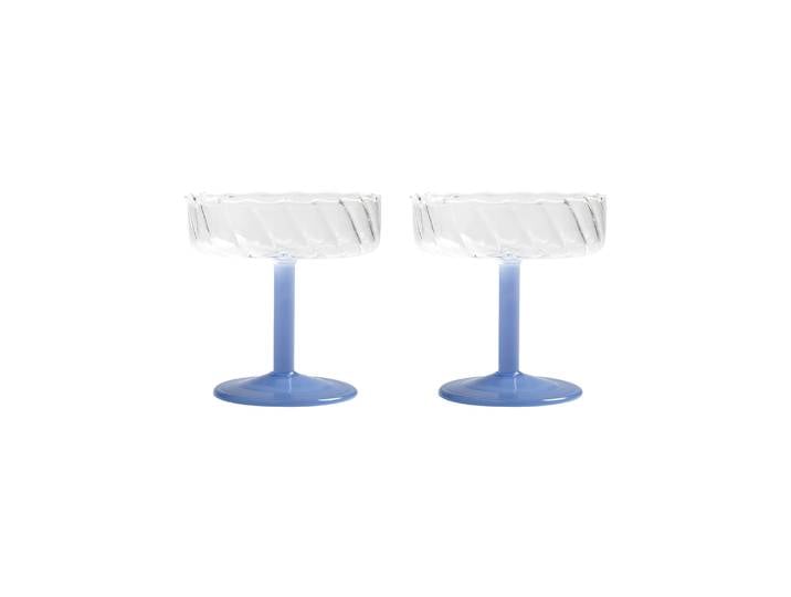 & klevering - Coupe à champagne Twirl - Bleu - Verre