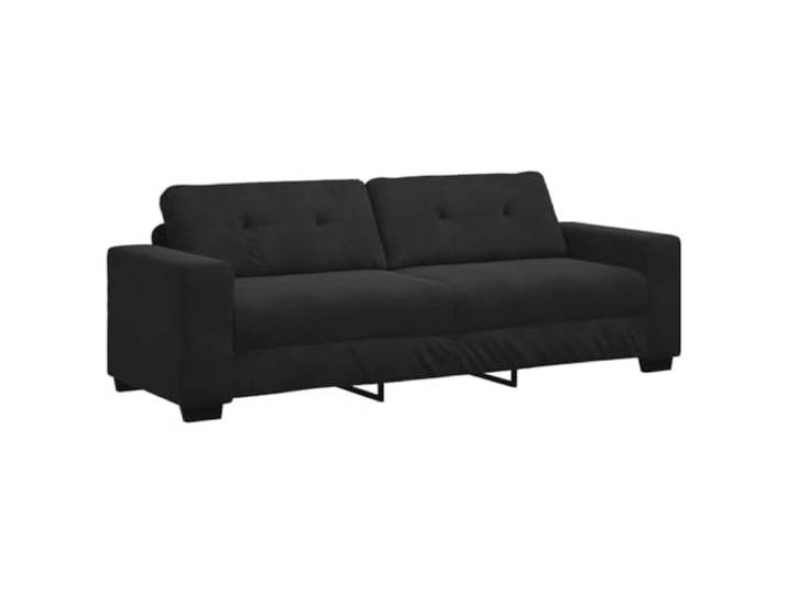 vidaXL 3-Sitzer-Sofa Schwarz 220x78x80 cm Samt