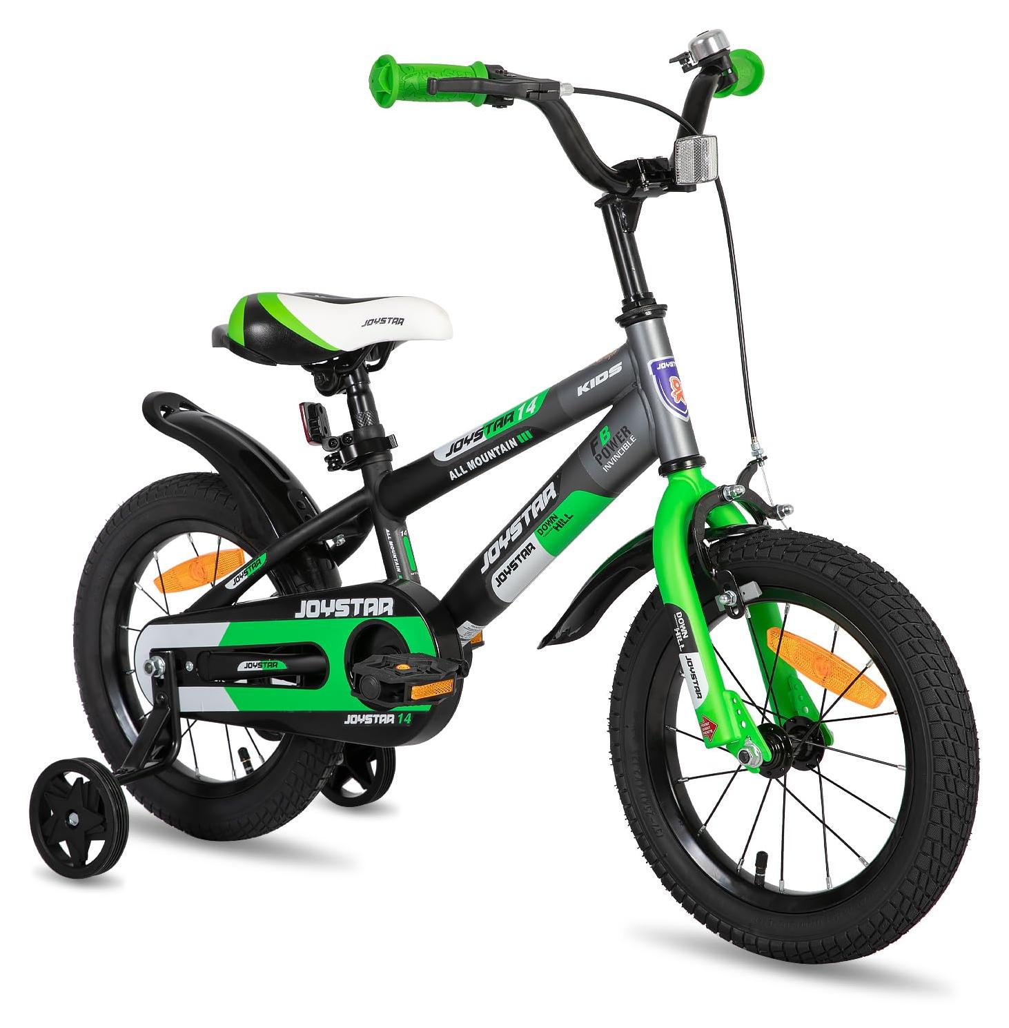 Kinderfahrrad 16 Zoll, grün, mit Stützrädern, 4-7 Jahre