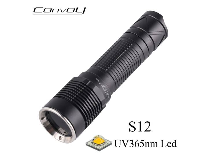 Convoi S12 UV 365nm lampe de poche avec filtre ZWB2 21700 Linterna Led haute puissance EDC torche Flash lumière Portable lanterne