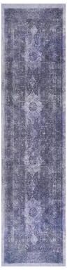 Klair Living MAVAL Anthracite Washable Non-Shedding Area Rug