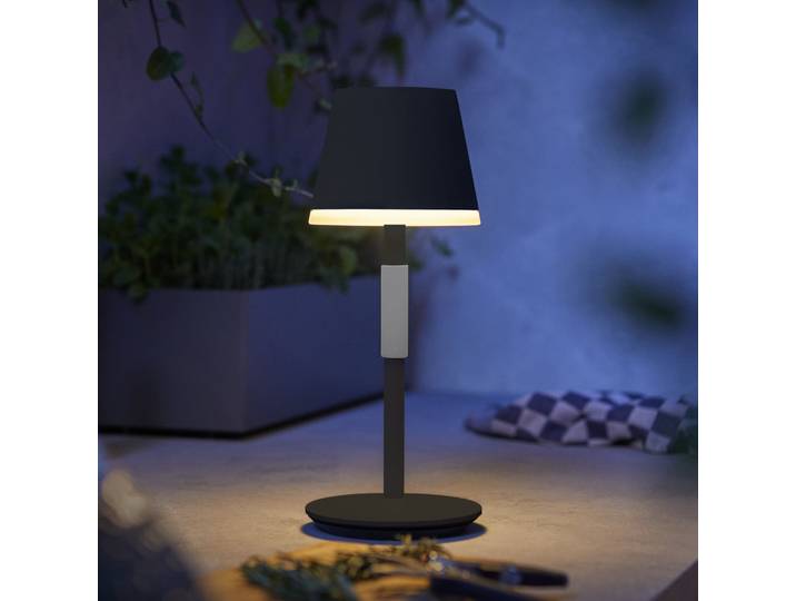 Lampe à poser LED Hue Go, noire, RGBW - Philips Hue - Salon / séjour - Moderne - Métal - Avec abat-jour