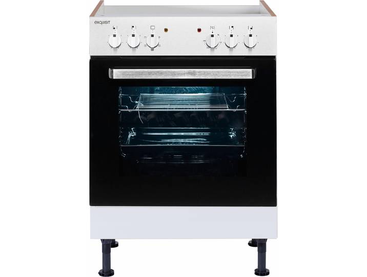 Herdumbauschrank KOCHSTATION KS-Cara , weiss (weiß), B:60cm H:87cm T:58,4cm, Schränke, Herdumbauschrank