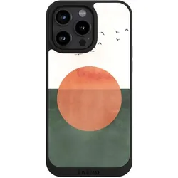 Nivocase Handyhülle für Apple iPhone 15 Pro Max Hülle NIVOpure Case Schwarz Sonnenschein Sonnenuntergang (Apple iPhone 15 Pro Max), Smartphone Hülle, Schwarz