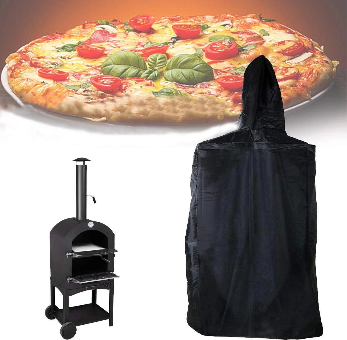 INF Outdoor-Grill- und Pizzaofen-Abdeckung 160x37x50cm – wasserdichtes Oxford-Gewebe, Staubschutz für Grill und Gas-Pizzaofen