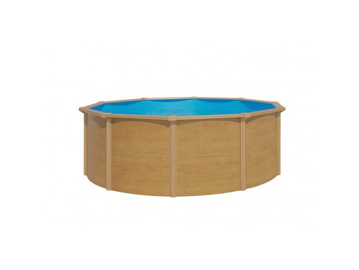 Pool-Set STEELY DE LUXE WOOD 3-teilig, laufruhige Pumpe