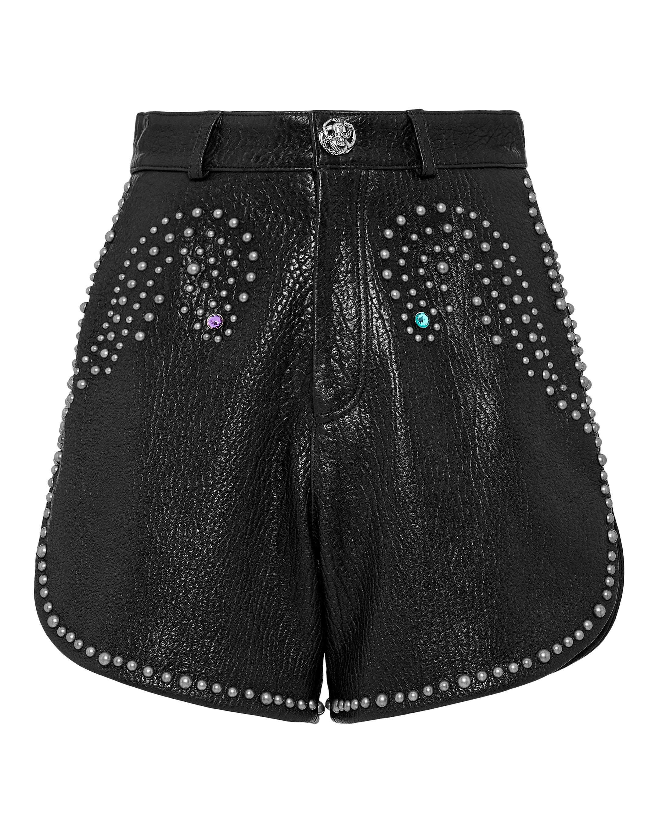 Leren Korte Broek