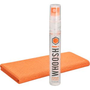 Whoosh Bildschirmreiniger Screen Shine Pocket, Set 2-teilig, mit 15 x 15 cm Mikrofasertuch und Spray ohne Alkohol 8 ml