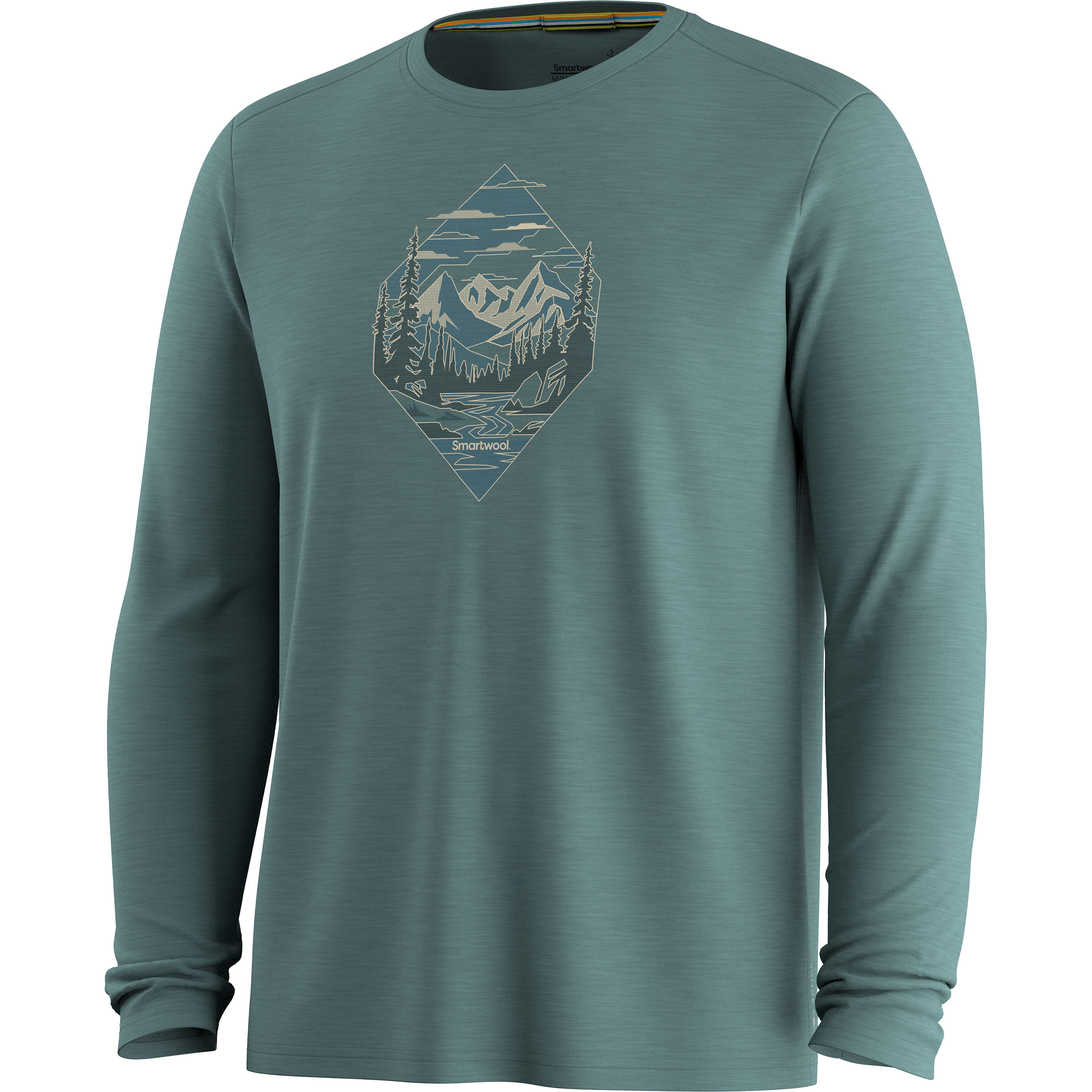 Smartwool Wander Valley Active Herren Longsleeves weiss Größe S Lifestyle Schnell trocknend Merinowolle