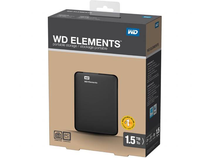 Disque dur externe 2,5'' Elements 1,5 To WESTERN DIGITAL