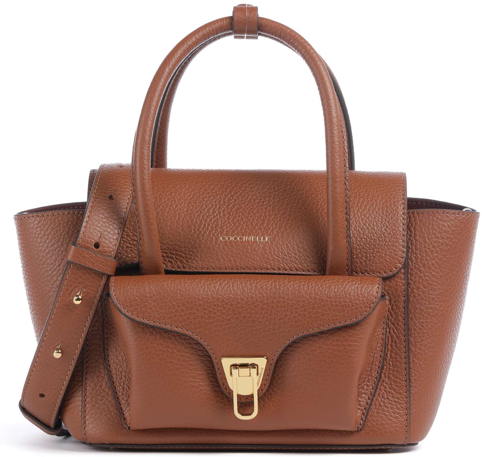 Coccinelle Beat Double Handtasche aus Leder, braun