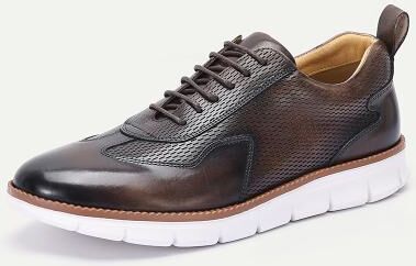 LightInthebox Men's Genuine Leather Fashionable Purple Dress Shoes, Unique Design for Weddings and Special Occasions