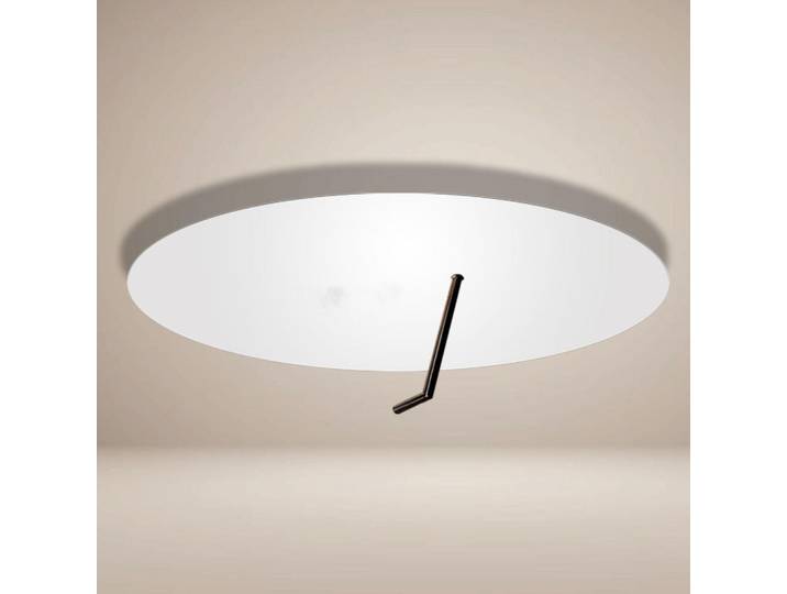 s.luce Led-Wand-/Deckenlampe Hook Weiß Ø 60cm, Metall, Rund,Rund, LED integrated, 60x25x60 cm, Lampen & Leuchten, LED Beleuchtung, LED-Deckenleuchten