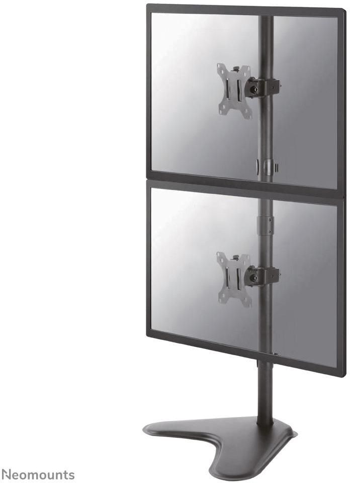 Neomounts FPMA-D550DDVBLACK Full Motion Dual Monitor Desk Mount, Vertical Stack, 10-32" - Black
