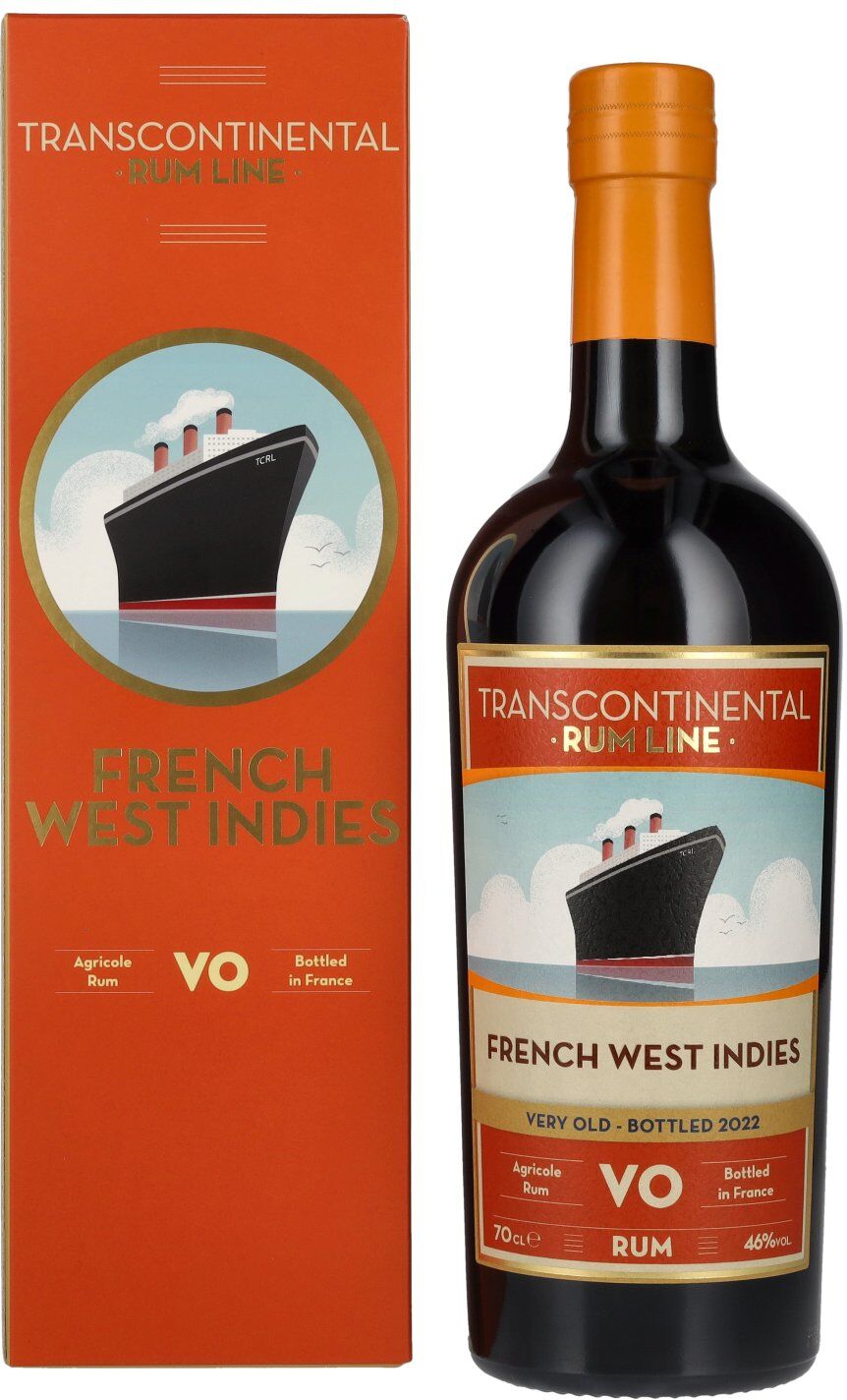 Transcontinental Rum Line FRENCH WEST INDIES VO Rum 2022 46% Vol. 0,7l in Geschenkbox