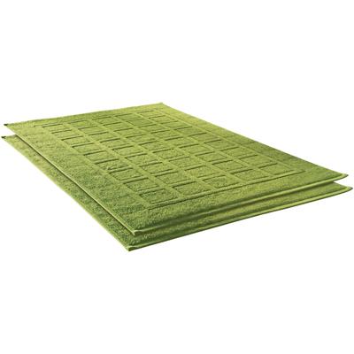 Badematte DYCKHOFF "Planet" Gr. 10, grün, H:3mm, Baumwolle, Badematten, Badematte, Baumwolle, 2er Set Hotelmatte