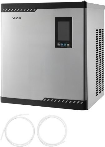 VEVOR Commerciële IJsmachine, 50 kg/dag, RVS, Zilver, met Digitaal Display en Automatische Uitschakeling