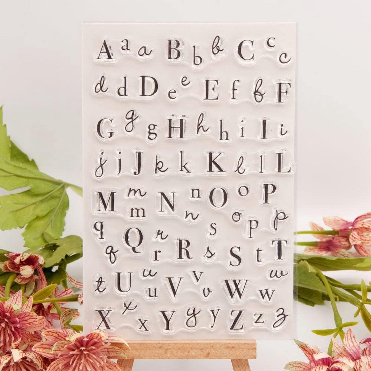 Transparante Siliconen Stempels Alfabet Hoofdletters en Kleine Letters voor Kaarten en Scrapbooking