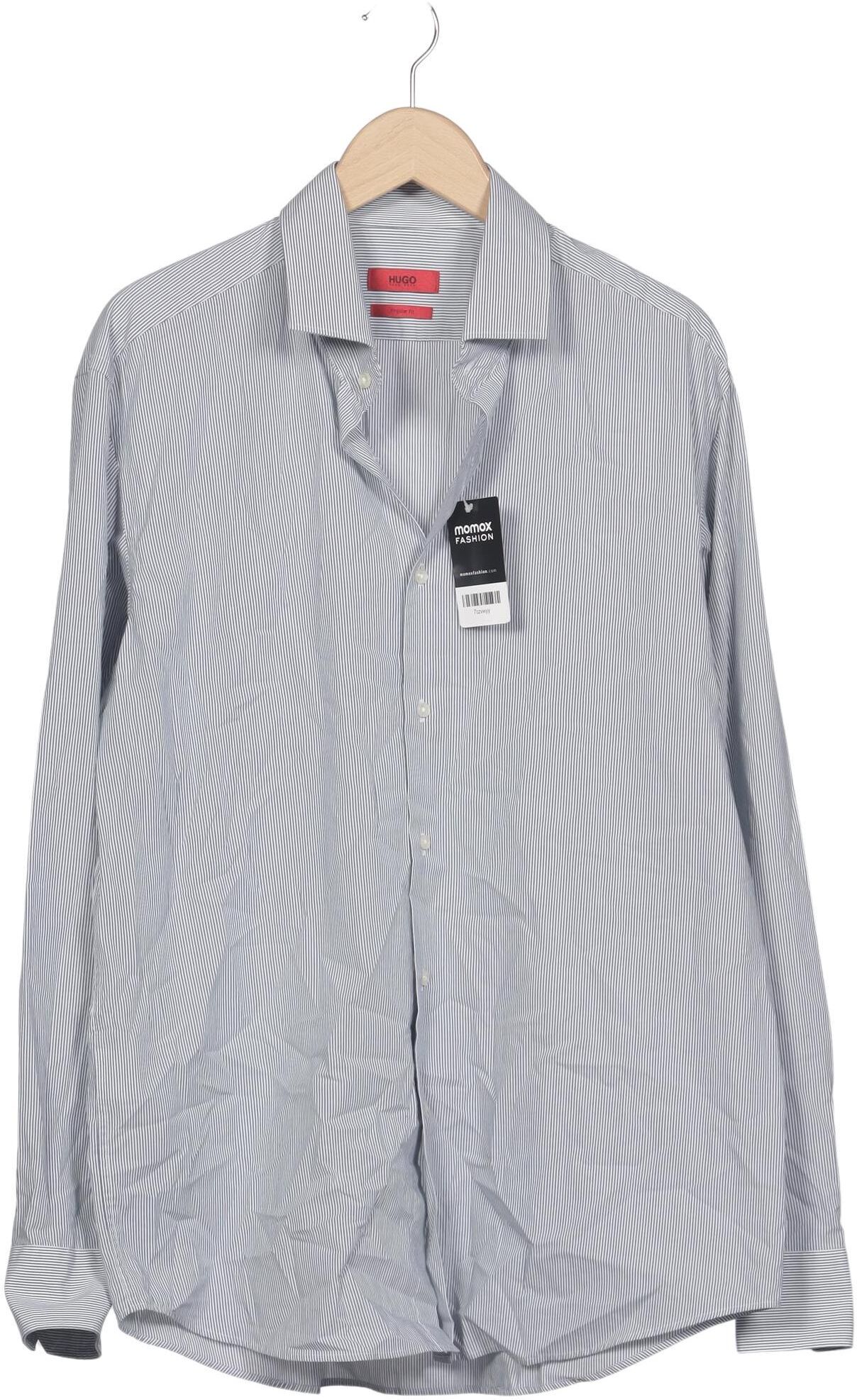 Hugo by Hugo Boss Herren Hemd, Hellblau, Gr. 44, Baumwolle - Second Hand