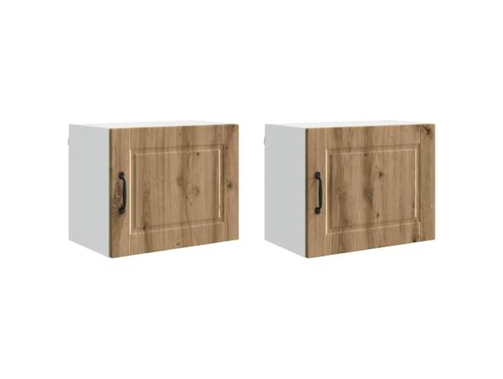 IBUQDDV Wandschrank Porto 2 STK. Artisan-Eiche Holzwerkstoff Küchenschrank, Wandmontage, geräumige Fächer, Ablagen, Holzwerkstoff, Innenbereich, moderne Küche, Organisation