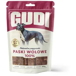 GUDI Rindfleischstreifen 100 g, natürliche Hundeleckerlis