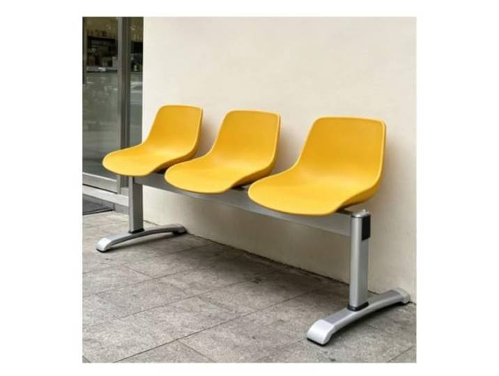 YPIOUREN Esszimmer Stühle, Stuhl Esszimmer, Plastikstuhl Bequem Stützende Rückenlehne, Metallrahmen, 400 Kg Tragkraft, Schmutzabweisend und Leicht zu Reinigen(Yellow)