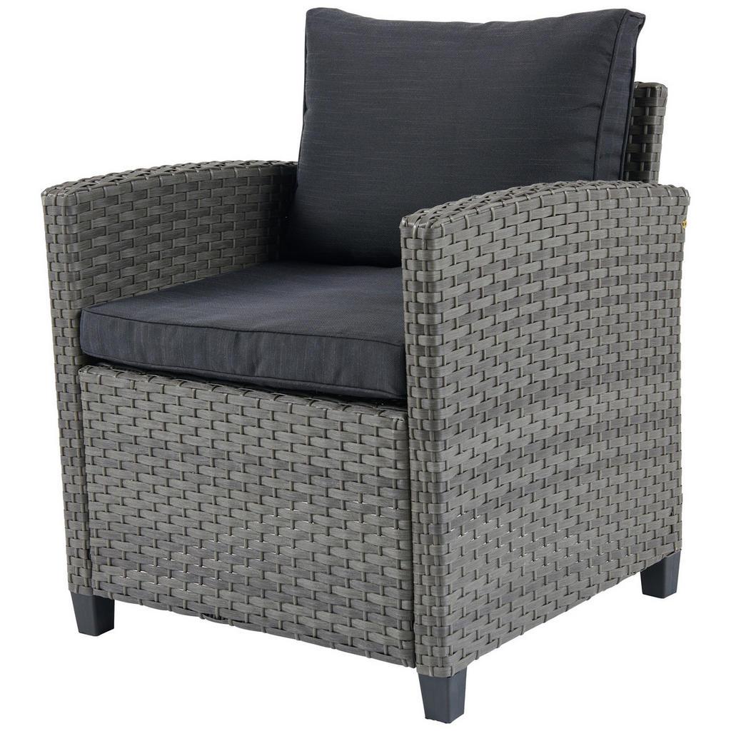 Ondega Gartensessel , Grau , Metall, Kunststoff, Textil , eckig , 65x67x73 cm , Gartenmöbel, Gartenstühle, Gartensessel