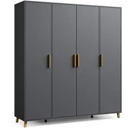Rauch Drehtürenschrank »Shinjo« - 187x53x203cm - grau -