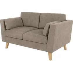 2-SITZER-SOFA Mario Dunkelbeige Microfaser