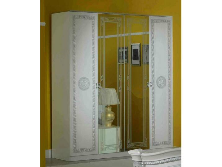 Xlmoebel Kleiderschrank Hochglanz Kleiderschrank aus Holz mit Designer-Details (1-St., Kleiderschrank) Hergestellt in Europa