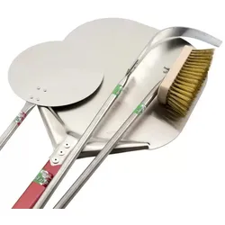 Giemme Spoleto – Profi-Pizzaschaufel-Set – Blatt 36 cm, Stiel 120 cm