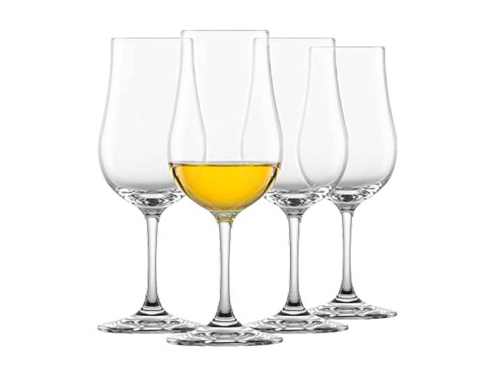 SCHOTT ZWIESEL Whisky Tasting Glas Bar Special (4er-Set), spezielle Nosing Gläser für Whisky, spülmaschinenfeste Tritan-Kristallgläser, Made in Germany (Art.-Nr. 130001), Kristall