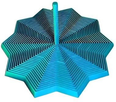 Inspired Living Expanded Sensory Fidget Star 3D Spiral Spinner Desk Toy blue 4.65 4.43 2.28 In