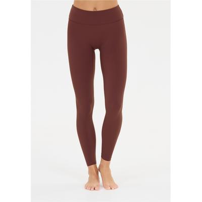 Trainingstights ATHLECIA "Luxe", Damen, Gr. 42, EURO-Größen, braun (rot), 80% Polyamid, 20% Elasthan, unifarben, Hosen, mit Kompressionswirkung